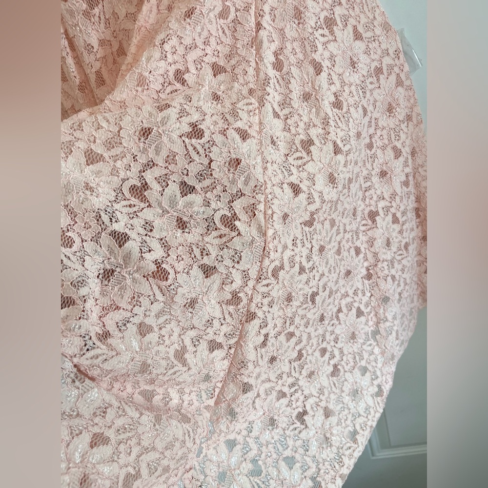 Free People Lace Midi Dress Women’s M Pink Fairycore Fairy Feminine Girly Barbie - Picture 6 of 10